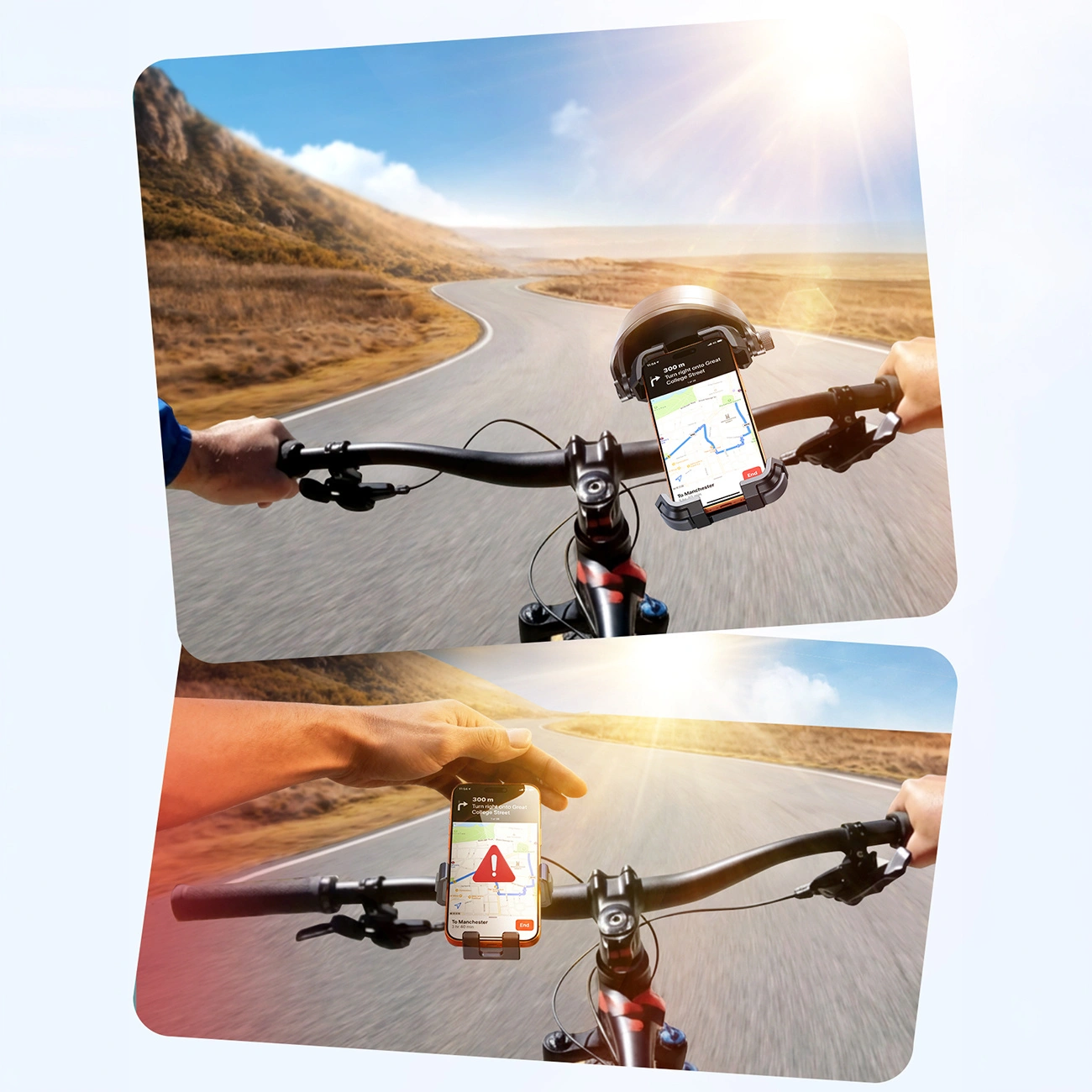 Uchwyt rowerowy i motocyklowy z daszkiem przeciwsłonecznym Joyroom JR-ZS528, 4,7 cala - 7 cali, czarny