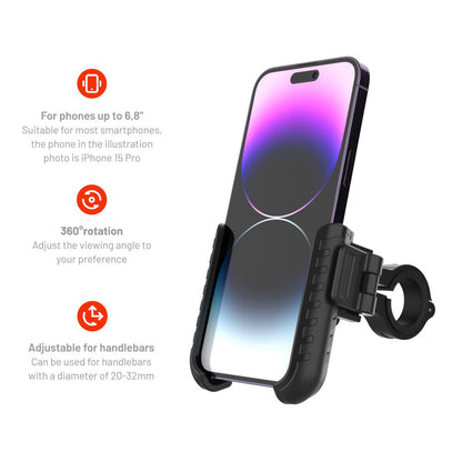 Uchwyt Rowerowy Fixed FIXBIP, Uniwersalny, Czarny