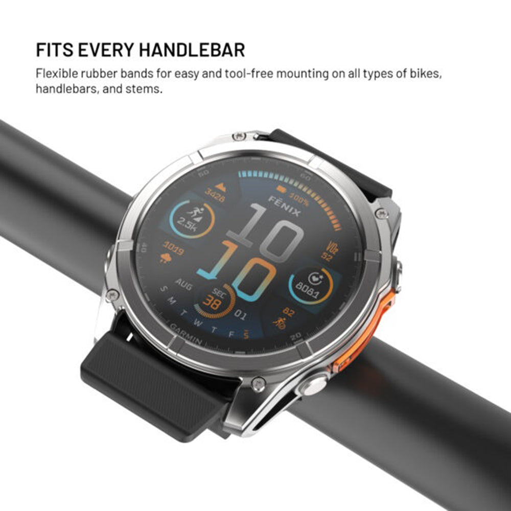 Uchwyt rowerowy Fixed do Garmin Watch 22mm / Edge Computer, Czarny