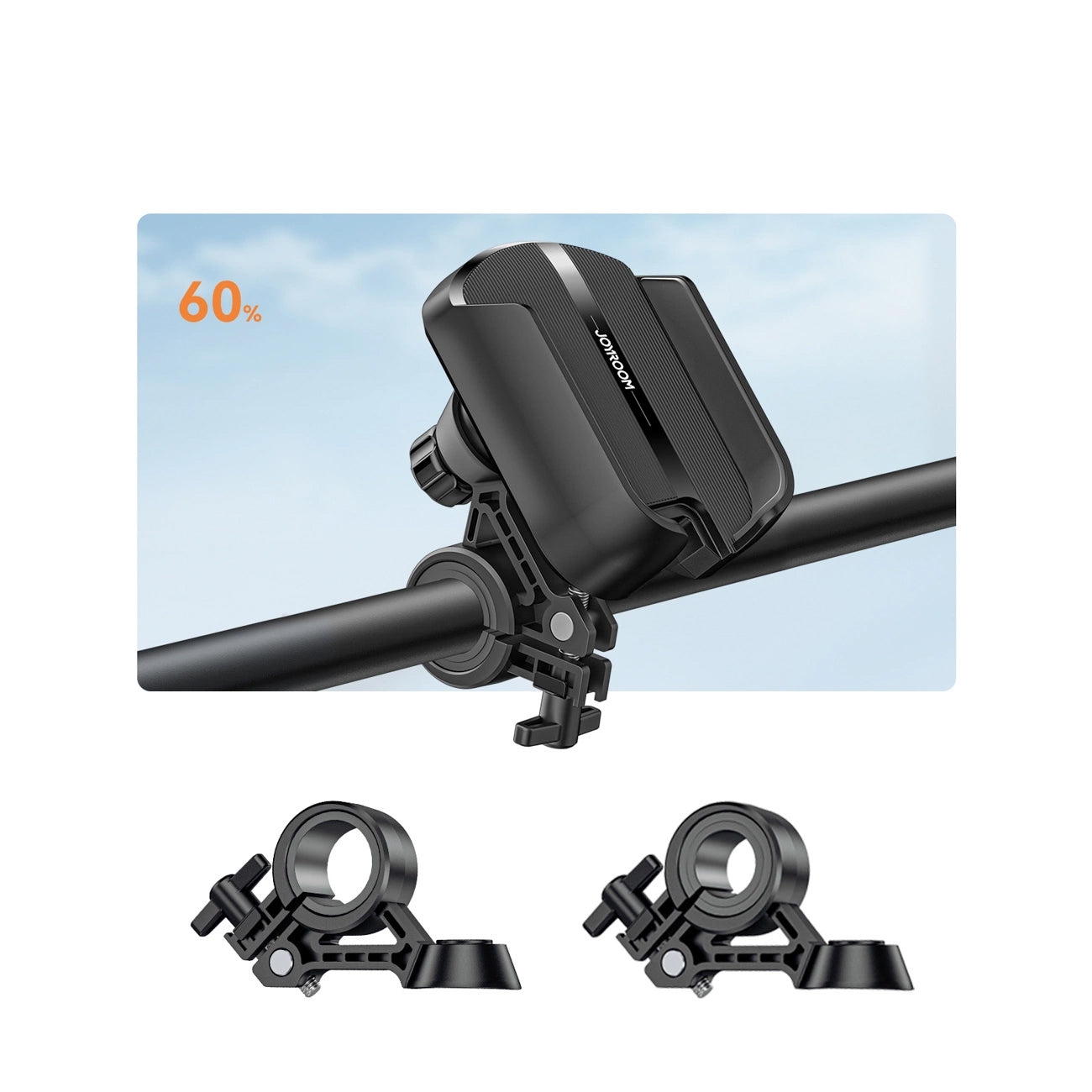 Uchwyt Rowerowy Motocyklowy Joyroom JR-ZS431, 4.7 cala - 7 cali, Czarny