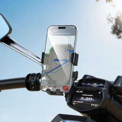 Uchwyt rowerowy i motocyklowy Borofone BH141 Camino, 6 cali - 7 cali, czarny