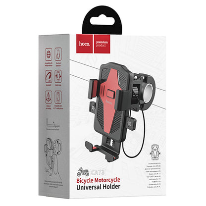 HOCO CA73 Bicycle Motorcycle Mount, 4.5inch - 7inch, Black Red