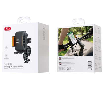 Uchwyt rowerowy motocyklowy XO Design C200, 4,5 cala - 7 cali, czarny
