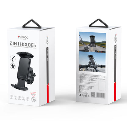 Uchwyt na rower Yesido C249, 4.8 cala - 7.2 cala, Czarny