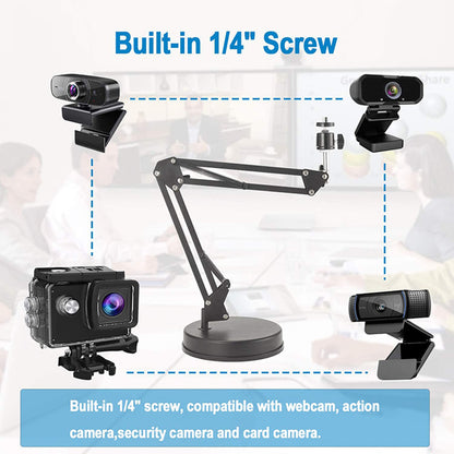 Desk Stand 1/4inch Techsuit GT6 for Camera / Microphone, Black