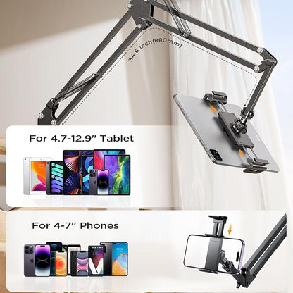 Uchwyt biurkowy Lisen na telefon / tabletę, 4.7 cala - 12.9 cala, Czarny YL0223060007