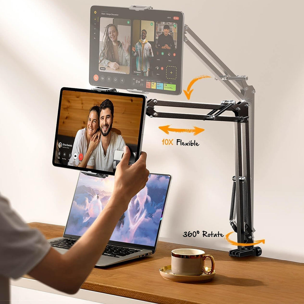 Uchwyt biurkowy Lisen na telefon / tabletę, 4.7 cala - 12.9 cala, Czarny YL0223060007