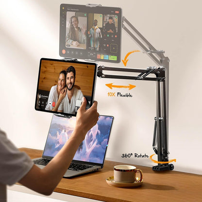 Uchwyt biurkowy Lisen na telefon / tabletę, 4.7 cala - 12.9 cala, Czarny YL0223060007