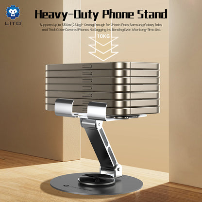 Stojak biurkowy Lito LT-H01, Uniwersalny, Szary