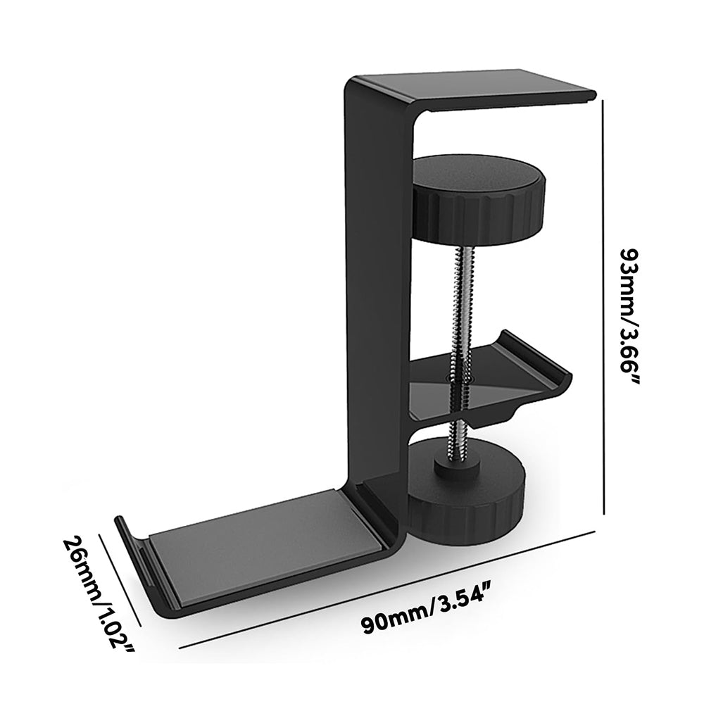 Stojak na biurko Techsuit DH2 na słuchawki / torbę, Czarny