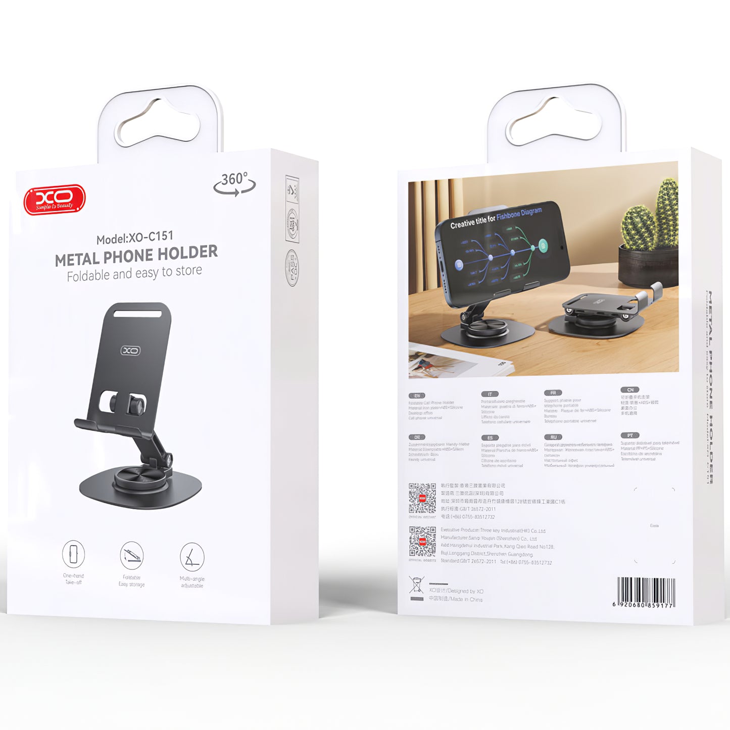 Desk Stand XO Design C151, Universal, Black 