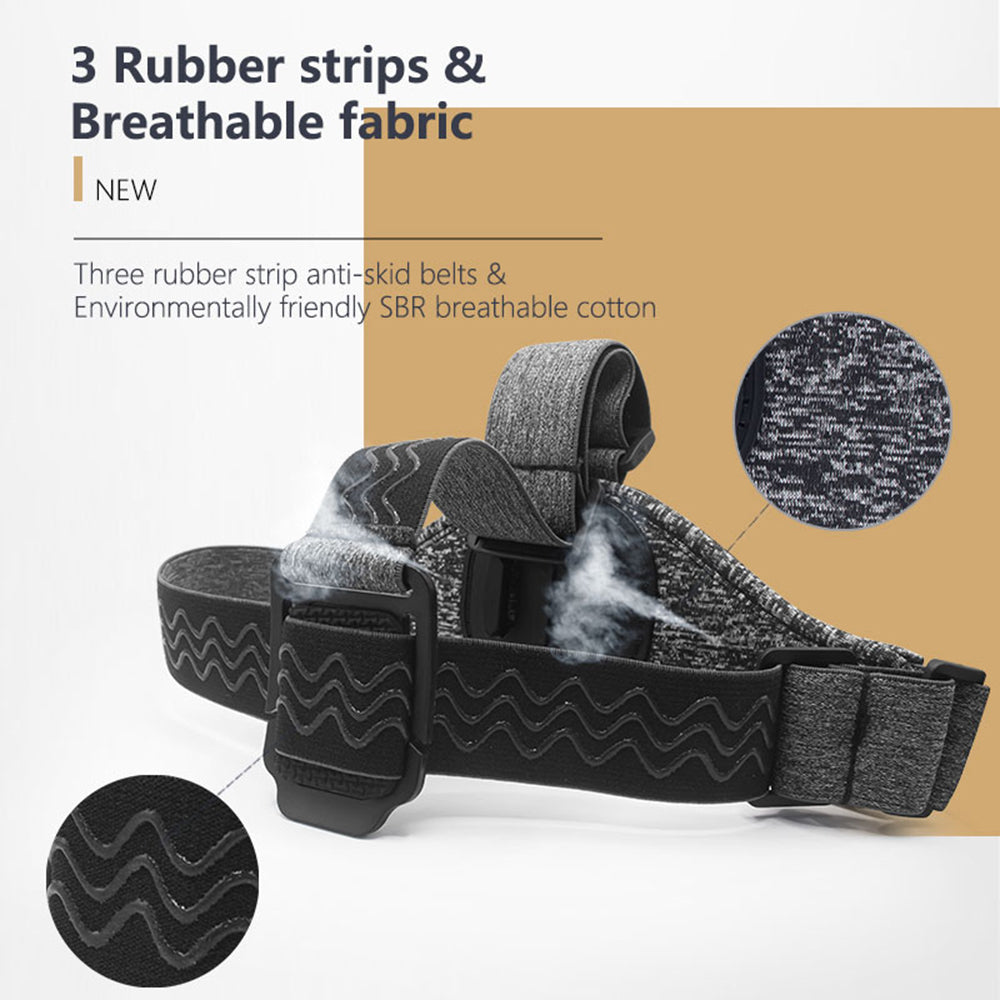 Uchwyt na głowę do kamery sportowej Techsuit JX-003 dla serii GoPro, Szary