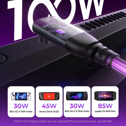 Hub Suport z Chłodzeniem Lisen S1 dla Konsoli ROG / Lenovo / Razer / Aya / Logitech / Onexplayer Series, Czarny YL0423110005