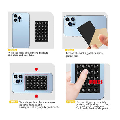 Uchwyt z Przyssawkami Techsuit SL-PAD, Pastelowy Róż