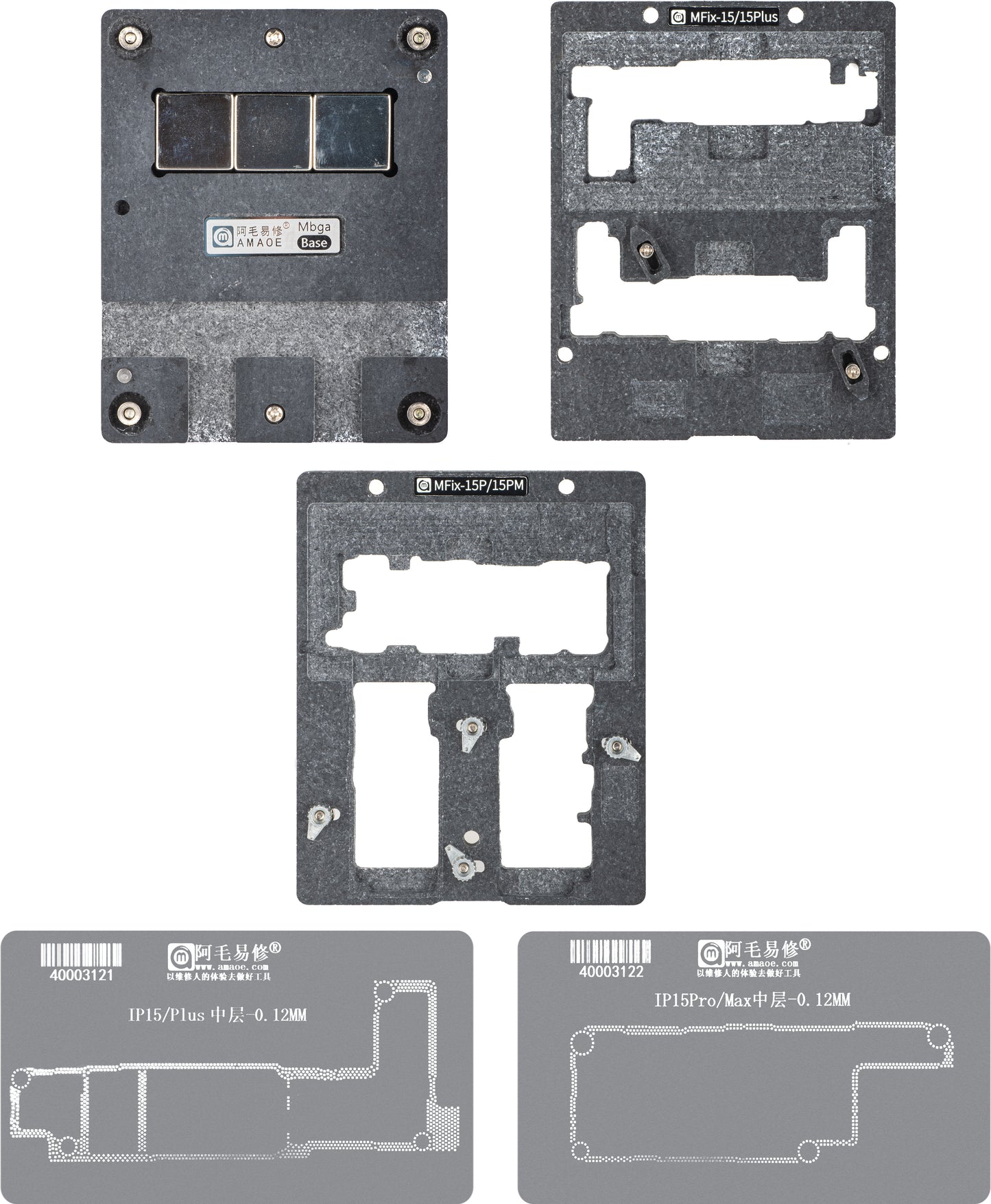 Stojak roboczy do reballingu Amaoe MFix-15 dla Apple iPhone 15 Series