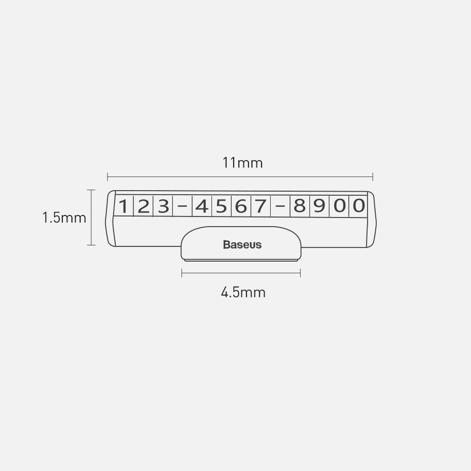 Baseus Car Phone Number Holder CNFT000001
