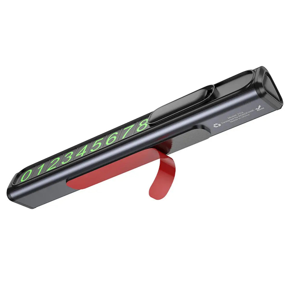 Uchwyt na numer telefonu do samochodu Borofone FC3 Ronny