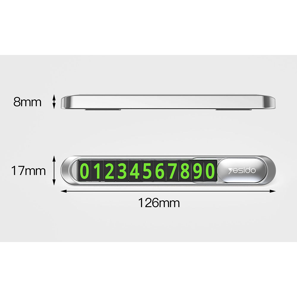 Uchwyt na Numer Telefonu Samochodowego Yesido C88