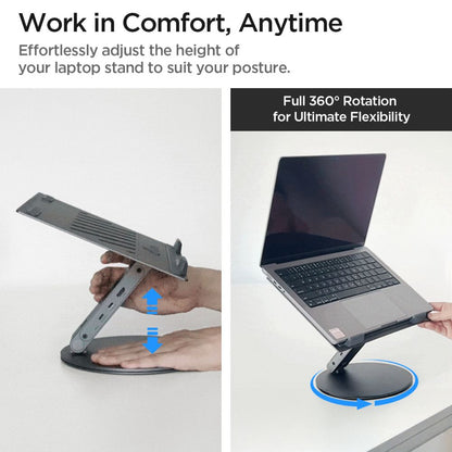 Podstawka Spigen LD204H do laptopa, srebrna