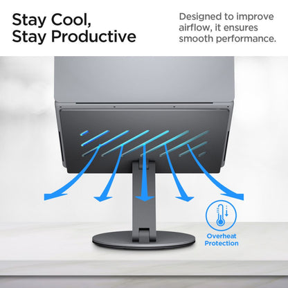 Podstawka Spigen LD204H do laptopa, srebrna