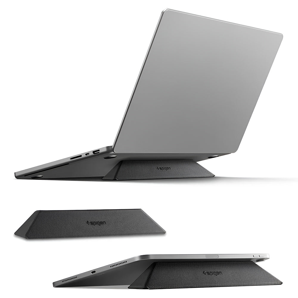 Podstawka Spigen Slim Fold LD201-S6 do laptopa max. 14 cali, czarna AMP11115