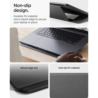 Uchwyt Spigen Slim Fold LD201-S7 do laptopa max. 14 cali, czarny AMP11116