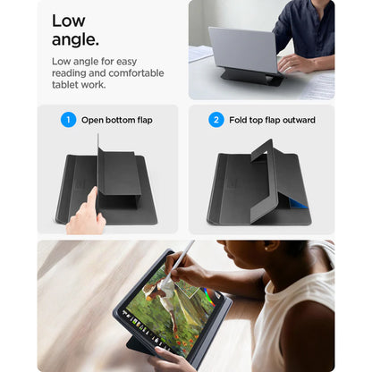Uchwyt Spigen Slim Fold LD201-S7 do laptopa max. 14 cali, czarny AMP11116