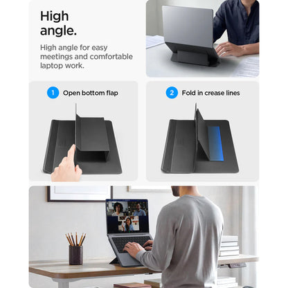 Uchwyt Spigen Slim Fold LD201-S7 do laptopa max. 14 cali, czarny AMP11116