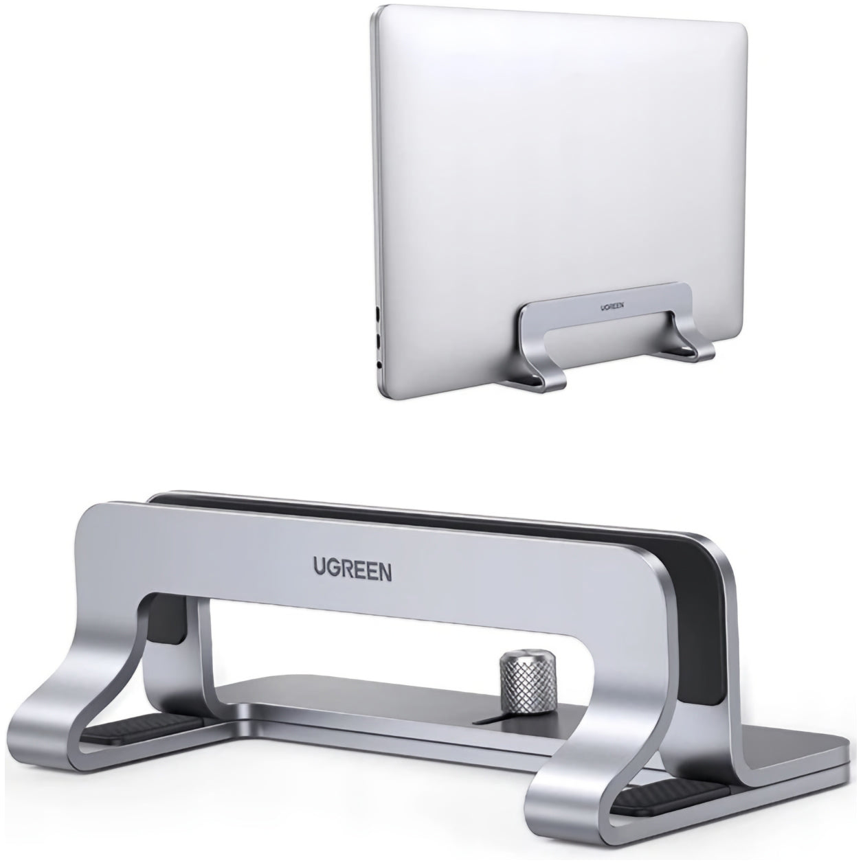 Pionowa podstawka UGREEN LP258 (29277) do laptopa o grubości 12mm - 26mm, Srebrna