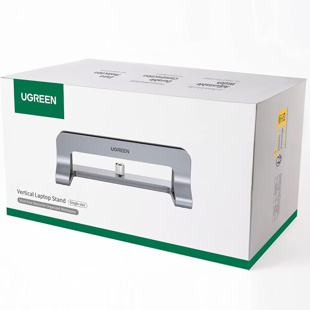 Pionowa podstawka UGREEN LP258 (29277) do laptopa o grubości 12mm - 26mm, Srebrna