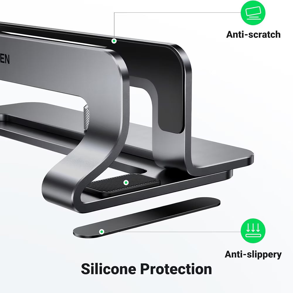 Pionowa podstawka UGREEN LP258 (29277) do laptopa o grubości 12mm - 26mm, Srebrna