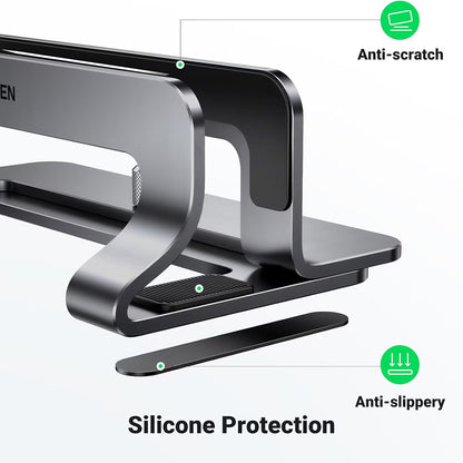 Pionowa podstawka UGREEN LP258 (29277) do laptopa o grubości 12mm - 26mm, Srebrna