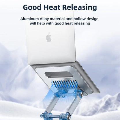 Podstawka Yesido LP06 na laptopa 10 cali - 17,3 cala, Srebrna