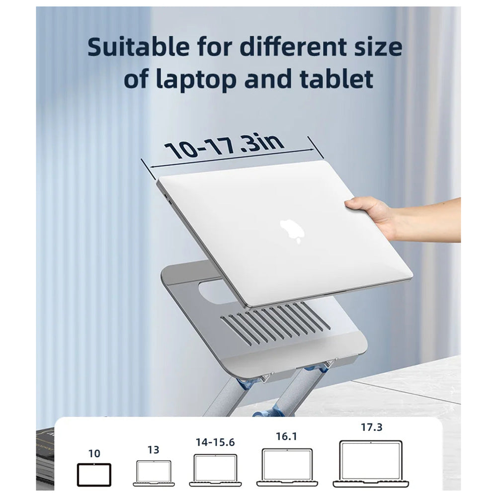 Podstawka Yesido LP06 na laptopa 10 cali - 17,3 cala, Srebrna