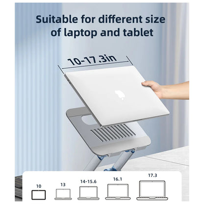 Podstawka Yesido LP06 na laptopa 10 cali - 17,3 cala, Srebrna