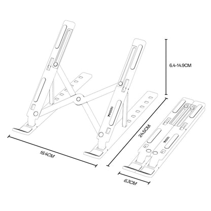 Podstawka Yesido LP07 na laptop 13 cali - 20 cali, Srebrna