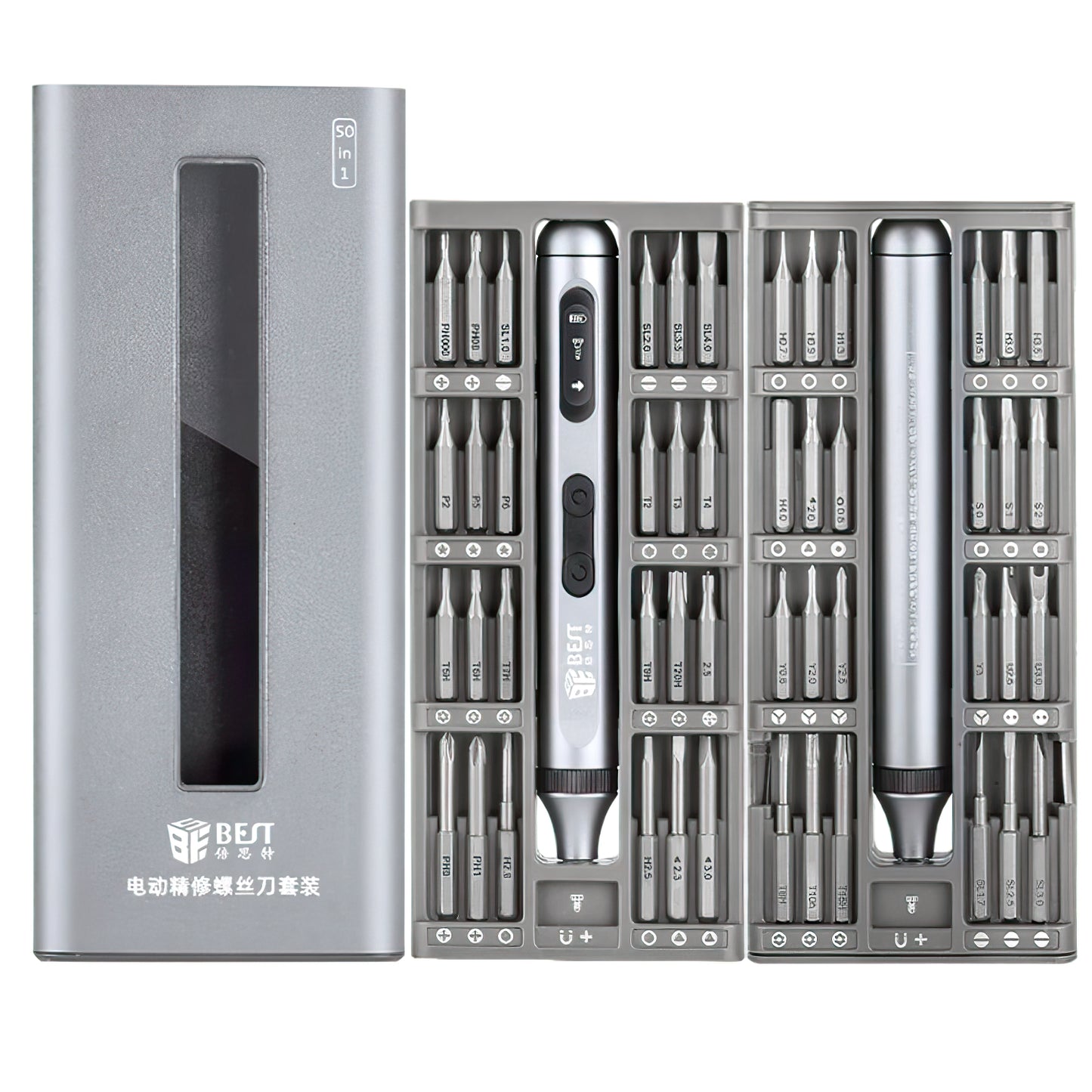 Elektryczny wkrętak Best BST-9933A, 50w1, Srebrny