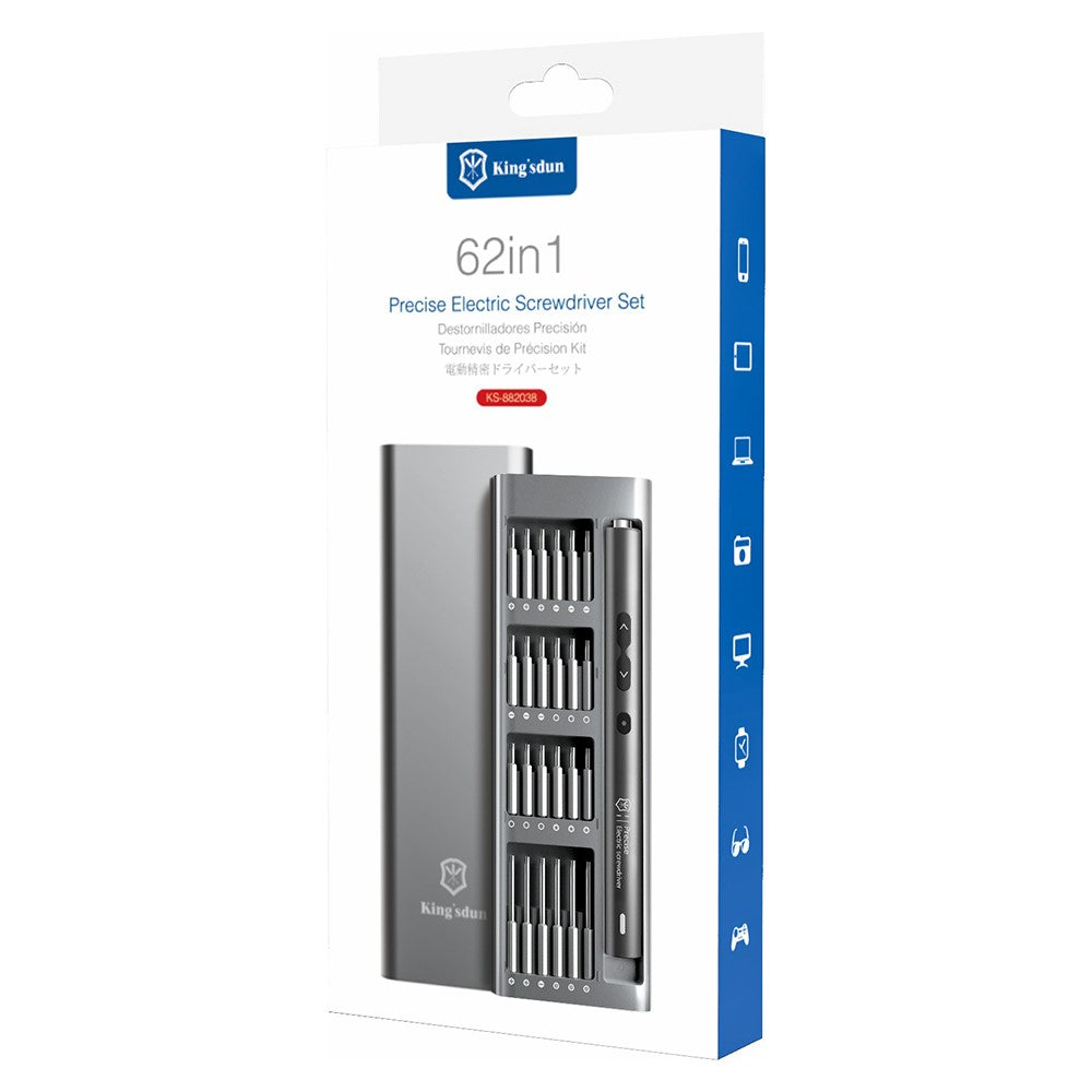 Wkrętak Elektryczny King'sdun, 62w1, Szary