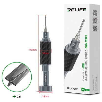 Śrubokręt Relife RL-729, Krzyżak Pusty 2.5mm