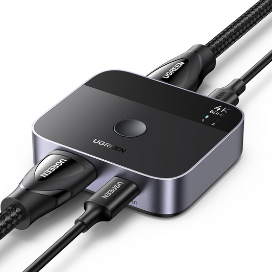 Przełącznik wideo HDMI / USB-C UGREEN AW503 (55452), szary, ponownie zapakowany