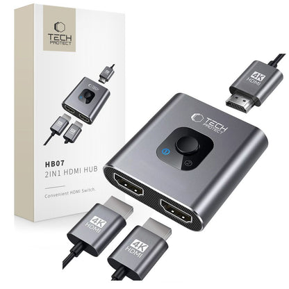 Switch Video HDMI Tech-Protect HB07, Szary