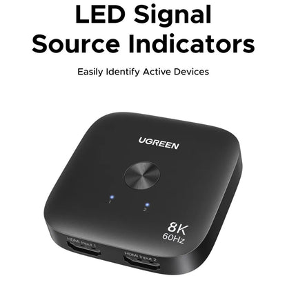 UGREEN 65877 HDMI Video Switch, Black