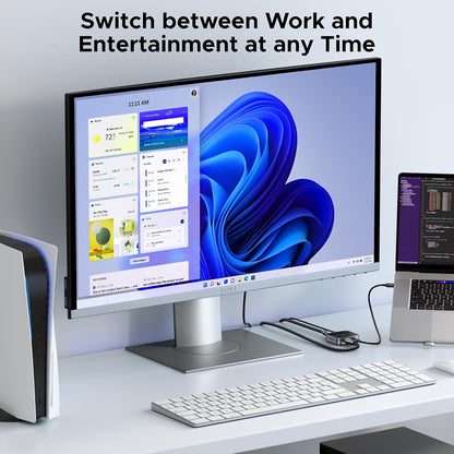 Przełącznik wideo HDMI / USB-C UGREEN AW503 (55452), Szary