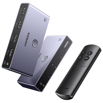 Przełącznik wideo HDMI UGREEN CM624 (15604), Szary