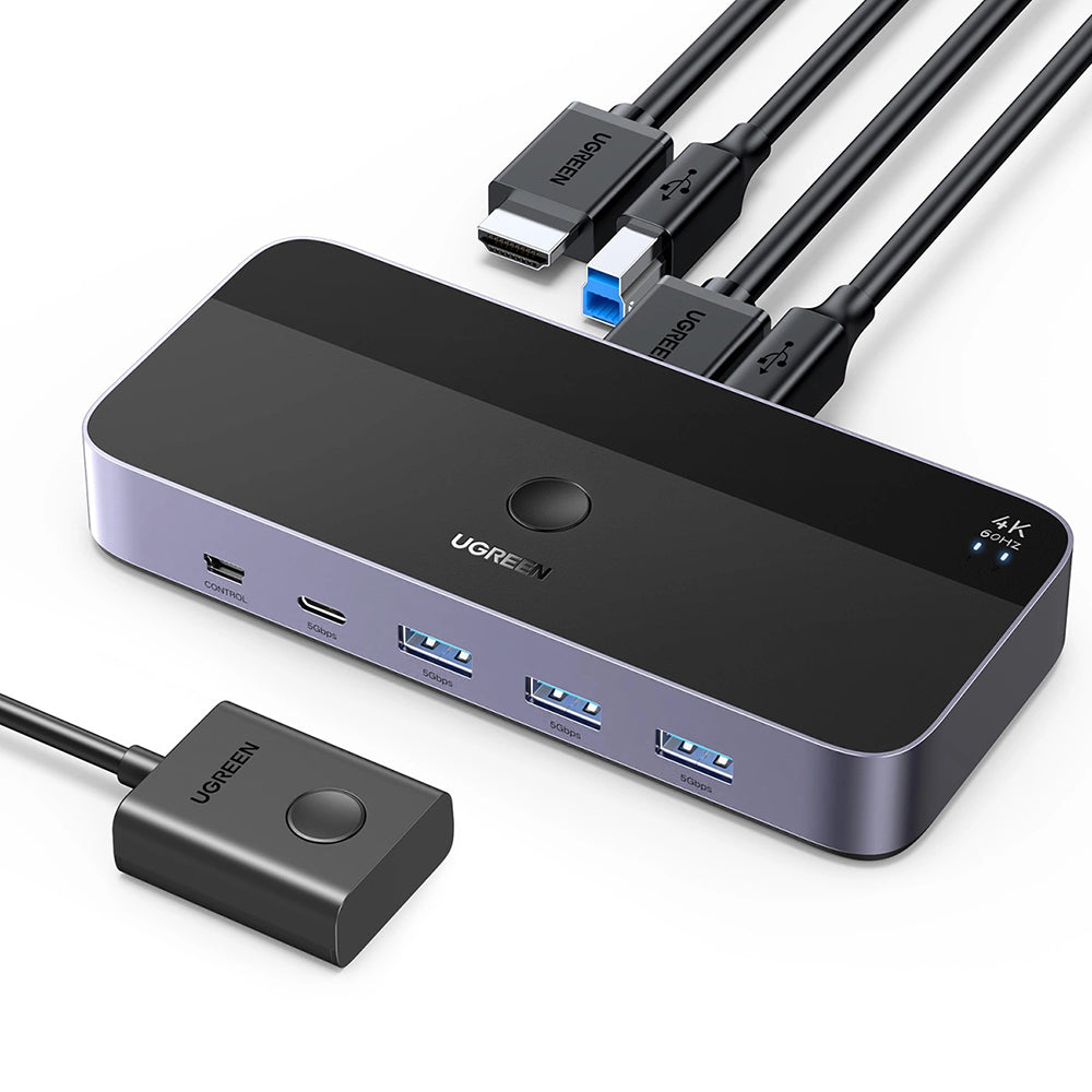 Przełącznik Wideo HDMI UGREEN CM664, Czarny