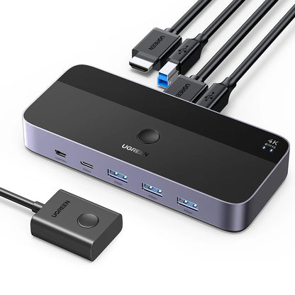 Przełącznik Wideo HDMI UGREEN CM664, Czarny
