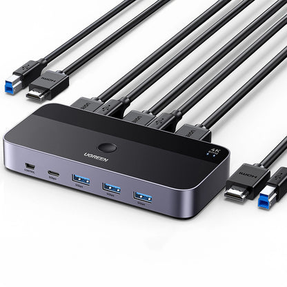 Przełącznik Wideo HDMI UGREEN CM664, Czarny