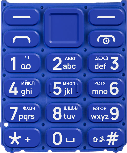 Klawiatura cyrylicka do HMD 105 / Nokia 105 (2024), niebieska