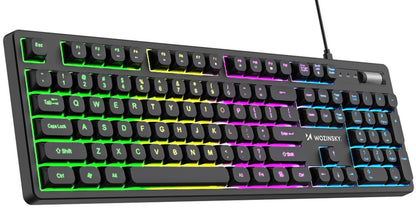 Gaming Wired USB Keyboard WZK WKG-200, RGB, 1.5m, Black