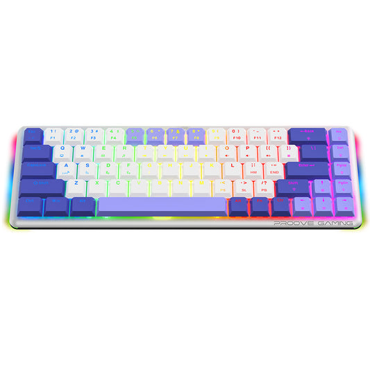 Klawiatura Gaming Wireless Proove AFK, RGB, BT / Wi-Fi / Przewodowa, 1.5m, Biała WKAFKEN22002